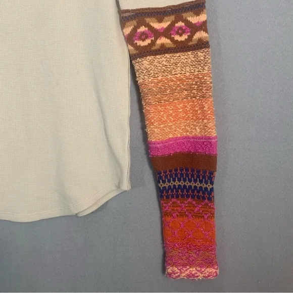We The Free All Too Well Top Multi Cuff Ladies Sz Medium - Picture 3 of 9